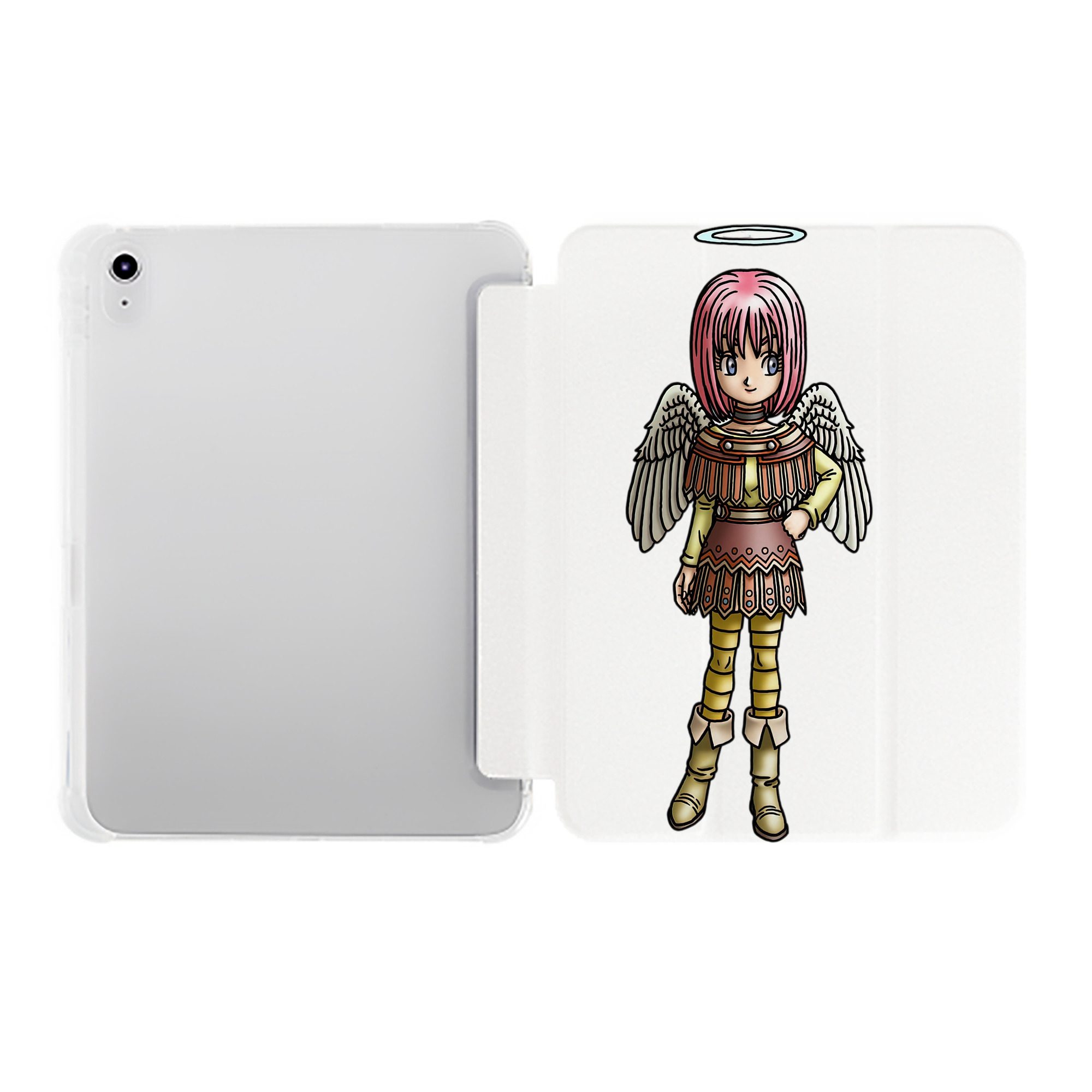 （画像用） ドラゴンクエスト Doragon Kuesuto Dragon Quest IPad ケース ペン収納付き 三つ折りスタンド PUレザー×シリコン 対応機種9.5/10.5/10.9インチ